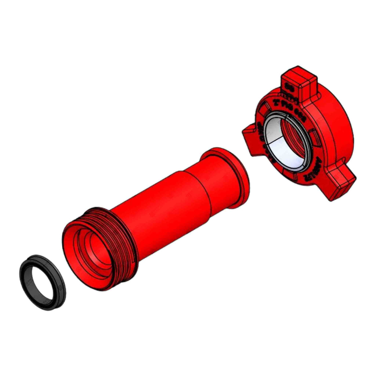 Choke Cage Fitting, 2” 602 FxM, 9-3/4” Long, 6000 psi, Sour Service (Choke Saver)