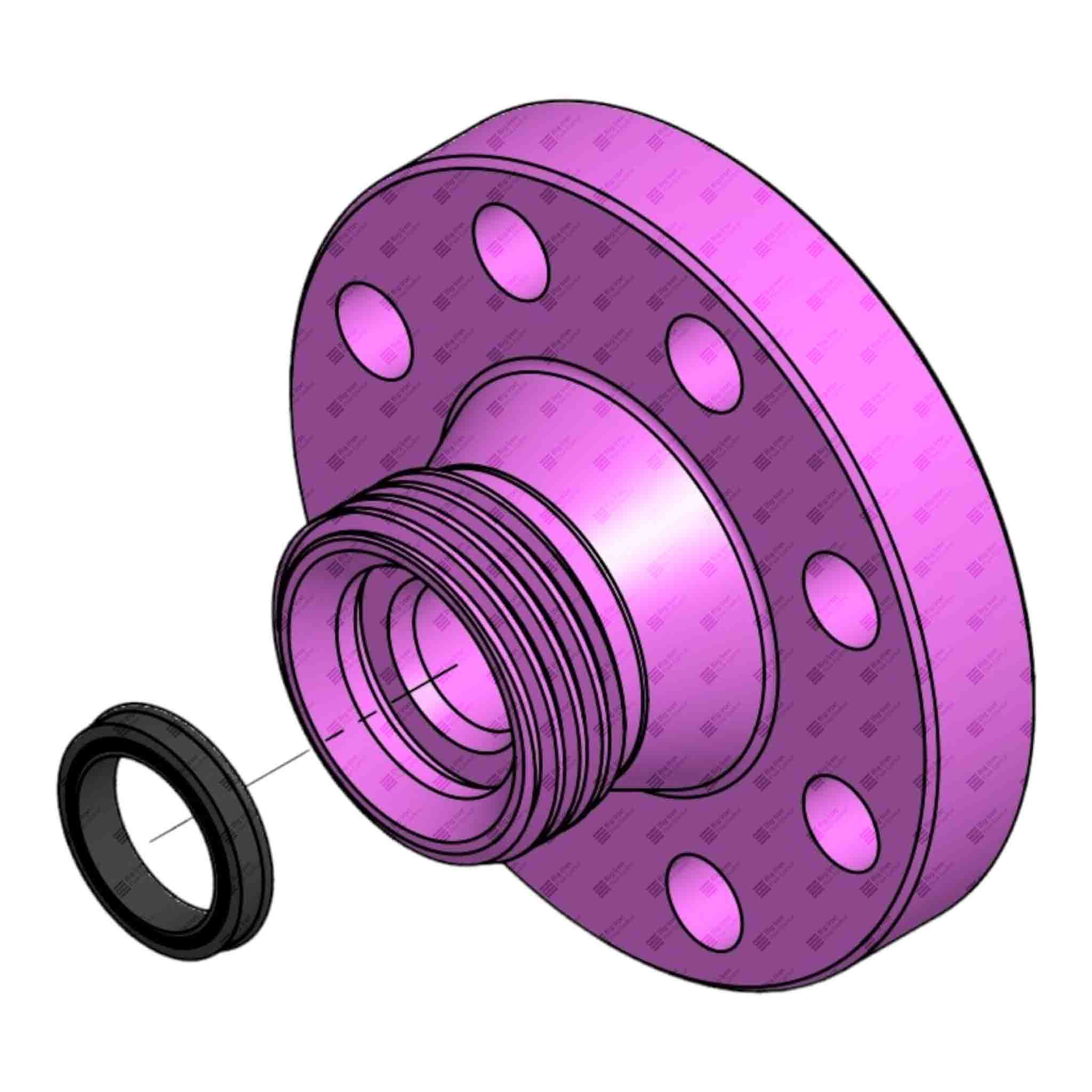 Flange Adapter, 2-9/16