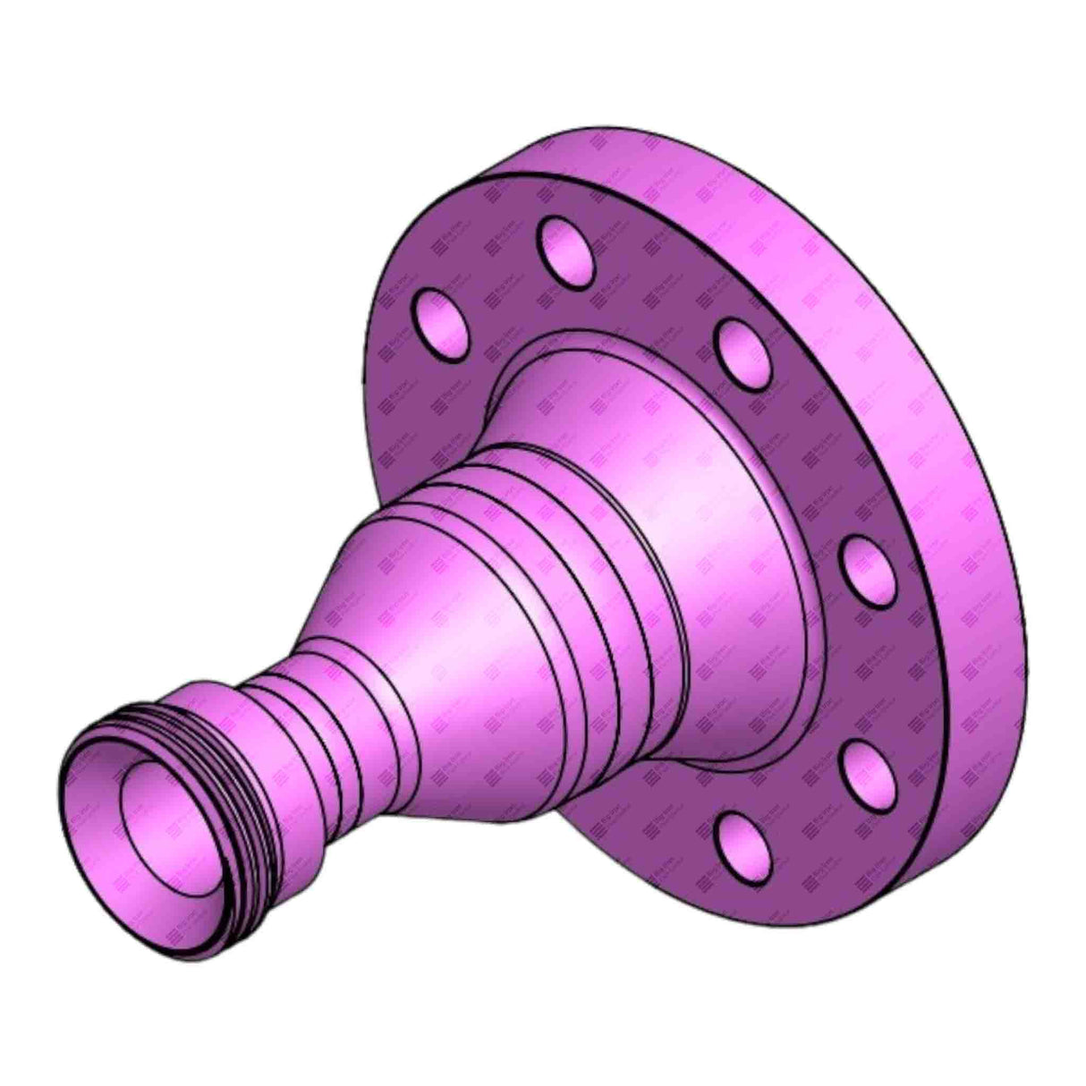 Flange Adapter, 4" 600# RF x 2" 206 F, BW XH, 1480 psi, Sour Service